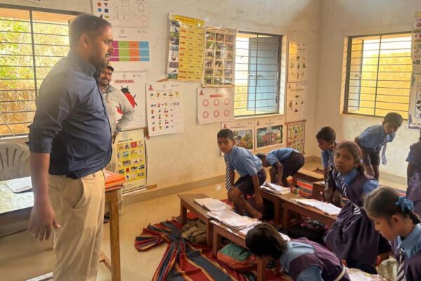 The Collector seemed satisfied with the arrangements and had cordial dialogue with the children.