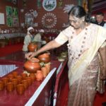 President Murmu viewed a magnificent exhibition based on tribal traditions and culture.