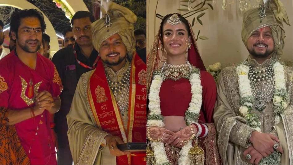 Dhirendra Shastri Arrives in Mussoorie, Blesses the Groom, Kuldeep Yadav