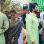 Rashmika Mandanna was seen with husband Vijay, holding his hand, reached the actor's village, was welcomed at her in-laws' place.