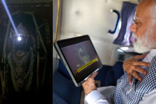 On Ram Navami, the Sun God performed the divine anointing of Lord Ram, while PM Modi offered his prayers via television.