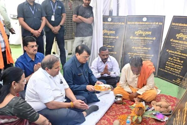 Foundation stone laid for various development works worth Rs 21.35 crore at the Bhoomi Pujan ceremony held at Kanberi