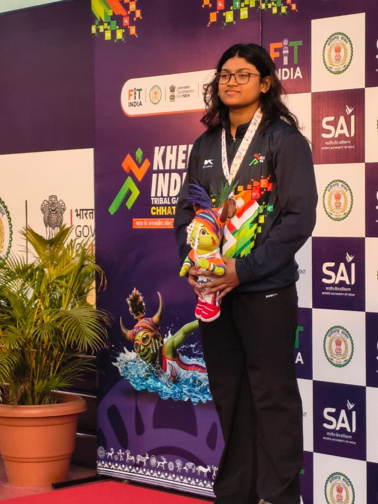 Chhattisgarh's Anushka Bhagat Wins Second Medal at Khelo India Tribal Games