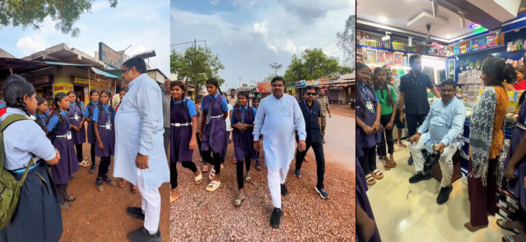 छुट्टी के बाद स्कूल से लौट रहे स्टूडेंट्स को देखकर शिक्षा मंत्री गजेंद्र यादव ने रुकवाया काफिला, जूते और मोज़े ख़रीदकर दिए 